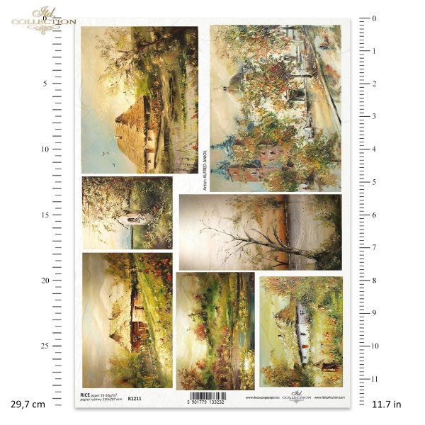 spring, summer, village, cottages, contemporary painting, Alfred Aniol, contemporary artist, Frühling, Sommer, Dorf, Hütten, Dorf, zeitgenössische Malerei, zeitgenössischer Künstler, primavera, verano, pueblo