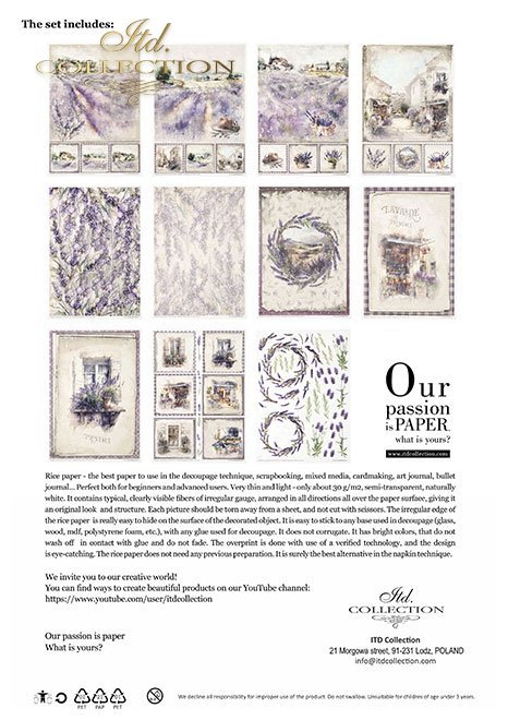 Seria - Provence - scented with lavender * Series Provence scented with lavender