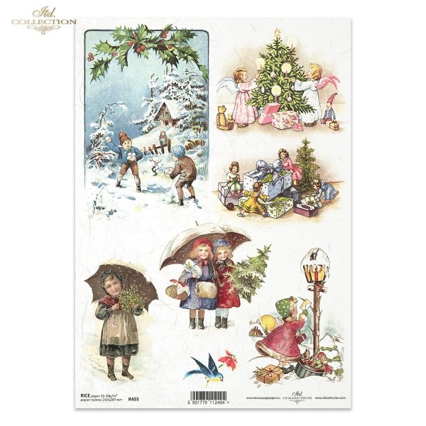 children, snow games, Christmas, winter, Christmas tree, holly, Christmas decorations, Christmas ornaments