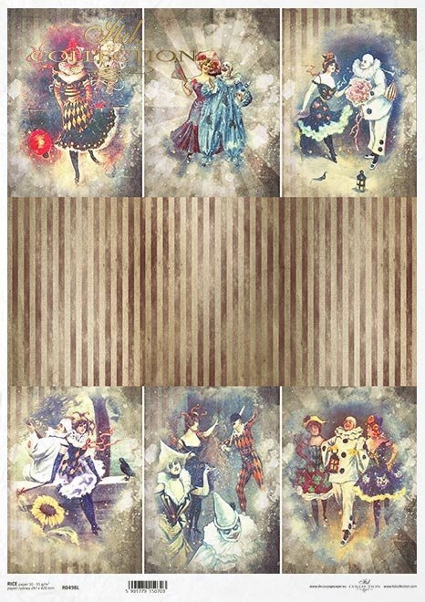 Zakochany Pierrot, Pierrot i Kolombina, karnawałowa zabawa, szaleństwa karnawałowej nocy, karnawał w Wenecji*Pierrot in love, Pierrot and Columbine, carnival party, crazy carnival night, carnival in Venice