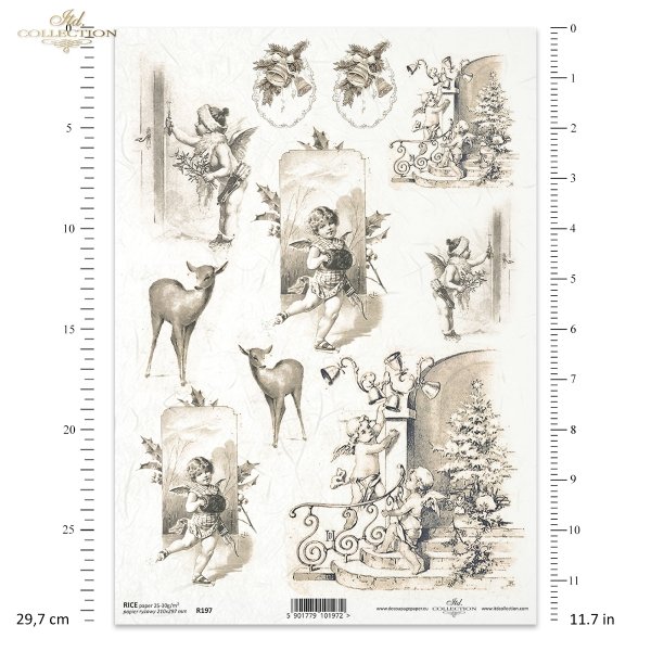 decoupage-scrapbooking-mixed-media-Christmas-winter-angel-angels