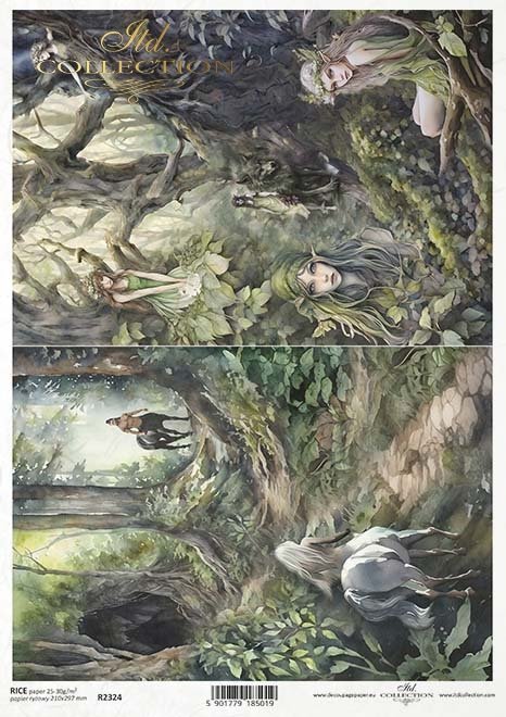 Centaur, driady, las, dżungla*Centaur, Dryads, forest, jungle*Zentaur, Dryaden, Wald, Dschungel*Centauro, dríadas, bosque, jungla