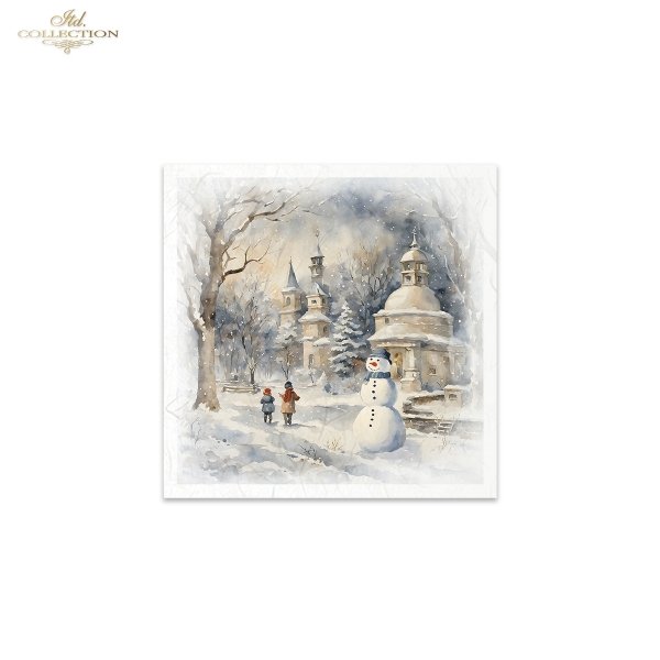 widoczki zimowe, dzieci, bałwanki*winter views, children, snowmen*Winteransichten, Kinder, Schneemänner*vistas invernales, niños, muñecos de nieve