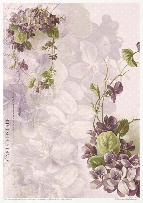 Seria Flower Post - Violet*Series Flower Post - Violet* Serie Blumenpost - Violett* Serie - Flower Post - Violeta