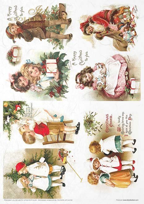 Zestaw papierów ryżowych - Christmas Time*Set of Rice Paper - Christmas Time*Reispapier-Set - Weihnachtszeit*Juego de Papel de Arroz - Tiempo de Navidad*