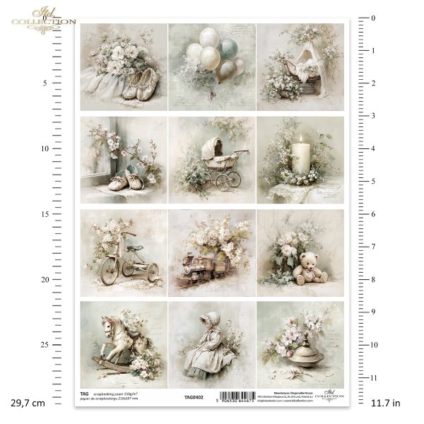 vintage, pastelowe, dziecięce, rowerek, lokomotywa, pluszowy miś, koń na biegunach, dziewczynka w czepku, kwiatowe, ilustracje, zabawki, sepia, akwarela styl vintage, sepia, pastele, niemowlę, chrzest, kwiaty, balony, buciki, wózek, świeca, elegancja