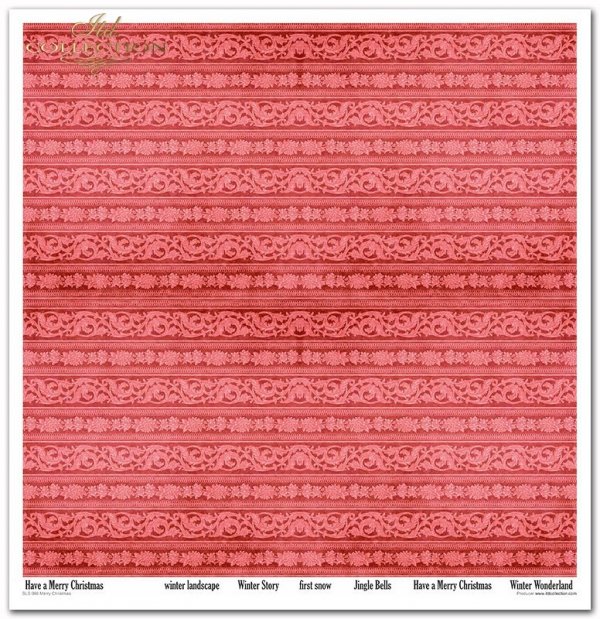 Set von Papieren für Scrapbooking SLS-066 Merry Christmas ---- PREISREDUZIERTES PRODUKT