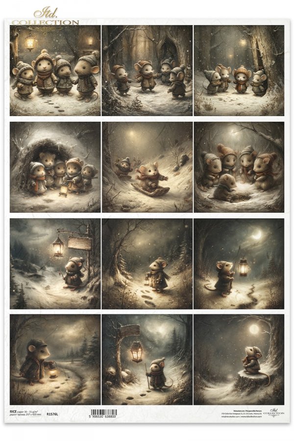 Mouse World - Winter Journey * Świat Myszek - Zimowa Wyprawa - zimowa opowieść, ilustracje bajkowe, myszki, storybook, zima, baśniowy las, noc zimą, śnieg, zimowy las*winter story, fairy tale illustrations, mice, storybook, winter, fairy tale forest