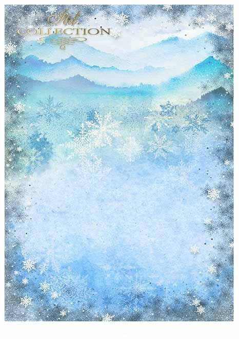 Papiery do scrapbookingu w zestawach - zima*Papiere für Scrapbooking in Sätzen - Winter