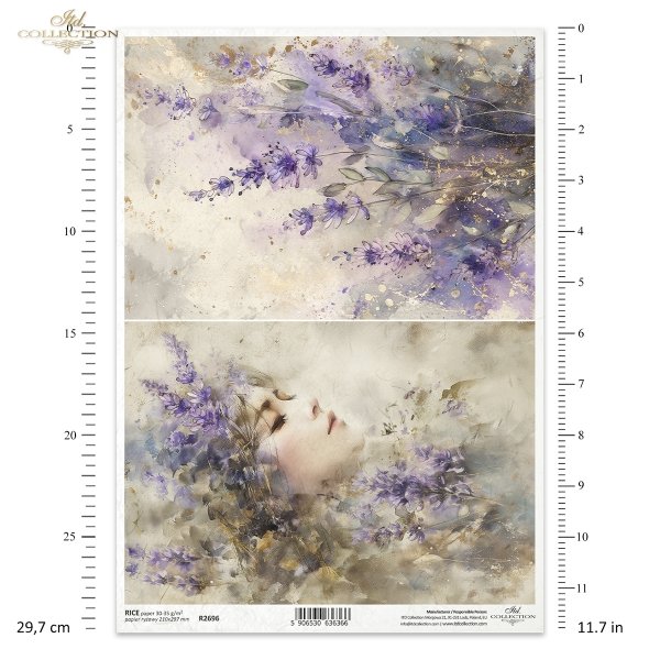 dekoracyjne wzory, motywy kwiatowe, bukiet kwiatów, Ogród Muz, Garden of Muses * Mulberry decoupage paper FPA1005, decorative patterns, floral motifs, bouquet of flowers, Garden of Muses *Seria Garden of Muses