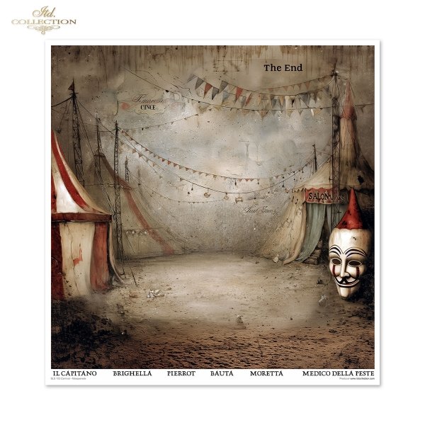 Set von Papieren für Scrapbooking SLS-103 Carnival - Masquerade