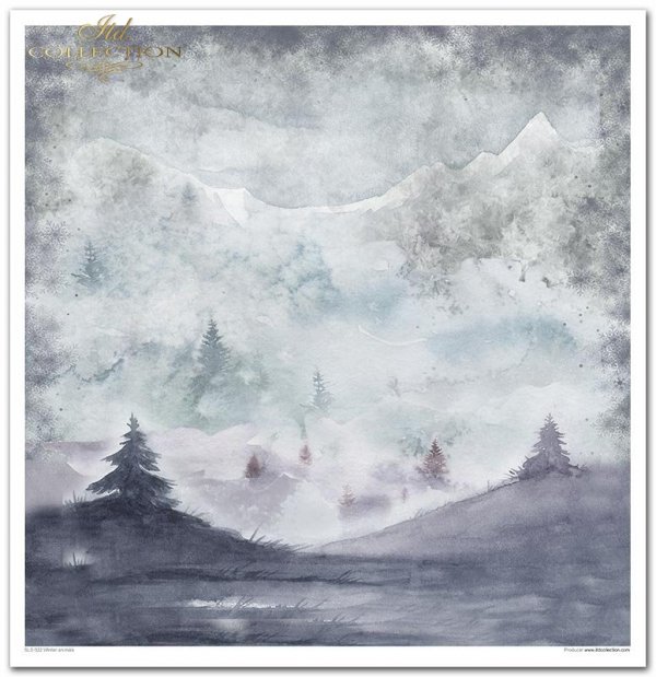 Set von Papieren für Scrapbooking SLS-022 ''Wintertiere''' ---- PREISREDUZIERTES PRODUKT