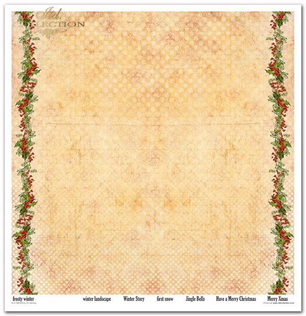Set von Papieren für Scrapbooking SLS-066 Merry Christmas ---- PREISREDUZIERTES PRODUKT