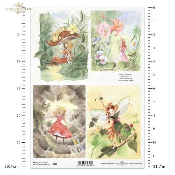 papier-ryżowy-decoupage-elf-elfy-Alicja-w-krainie-czarów-Joanna-Pasek-bajki-R0129