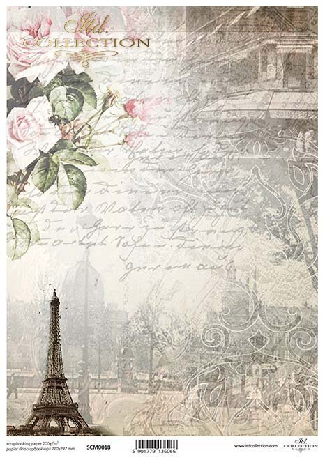 Scrapbooking Papier der Weinlese*Винтажная бумага для скрапбукинга*Papel de scrapbooking vintage