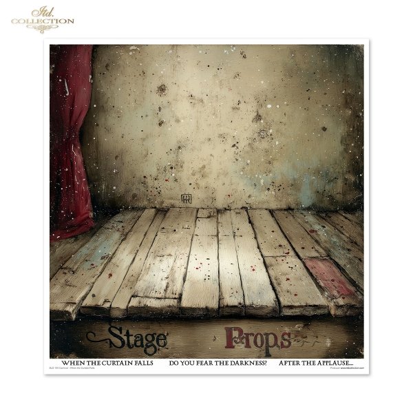 Carnival - When the Curtain Falls * Karnawał, harlekin, teatr, kurtyna, scena, stare deski, romby, vintage, zniszczona tapeta, tekstura, maskarada*Carnival, harlequin, theater, curtain, stage, old planks, diamonds, vintage, distressed wallpaper, texture, 