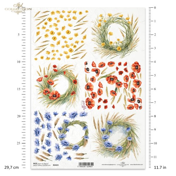 letnia łąka, bukiety, letnie kwiaty, kwiatowy, wianek, wianki, wieniec, wieńce, kłos, kłosy zboża, zboże, Summer Meadow, kwiaty 3D, 3D efekt, summer meadow, bouquets, summer flowers, floral, garland, garlands, wreath, wreaths, ear, ears