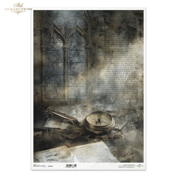 busola, pióro gęsie, klucz, gotyckie okno, witraż, stare papiery, melancholia, vintage, tajemnica*compass, quill pen, key, gothic window, stained glass, old papers, melancholy, vintage, mystery