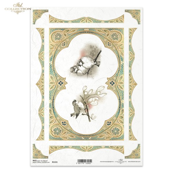 ptaki, ptaszek, ptaszki, gałązka, złota ramka, rama, orientalne dekory, zdobienia, Orient, bird, birdie, birds, branch, golden frame, frame, oriental decors, decoration, Vogel, Vögelchen, Zweig, goldener Rahmen