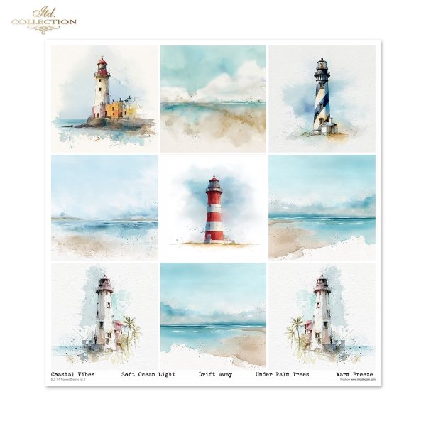 Set von Papieren für Scrapbooking SLS-111 Tropical Dreams vol. 2