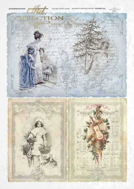ITD Collection, decoupage, scrapbooking, mixed media, Christmas, childre