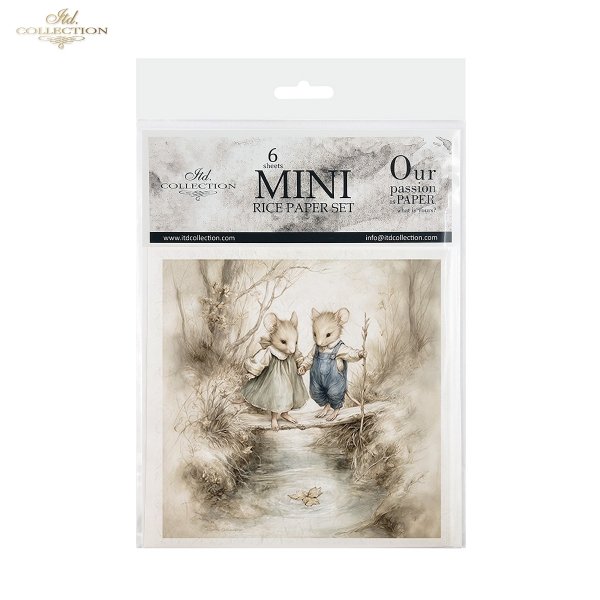 Myszki, sielanka, akwarela, retro, las, natura*Mice, idyll, watercolour, retro, forest, nature*Mäuse, Idylle, Aquarell, Retro, Wald, Natur*Ratones, idilio, acuarela, retro, bosque, naturaleza