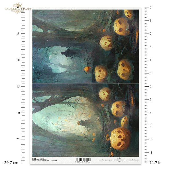 Seria Halloween, mroczny las, zjawa, zjawy, dynie, tajemniczy las, drzewa, lasy, leśny, rośliny, puszcza, bór, knieja, mysterious forest, phantom, ghosts, pumpkins, mysterious forest, trees, woods, plants, wilderness, woodland, trunk