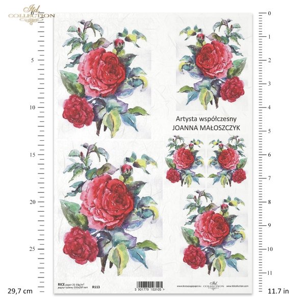 decoupage-painting-Joanna-Maloszczyk-flower-bud-buds-leaves-rose-roses-garden-R0113