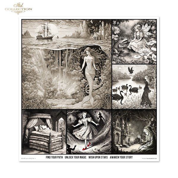 Lost in a Fairy Tale * Zagubieni w baśni, baśnie Andersena, Baśnie braci Grimm, scrapbooking paper
