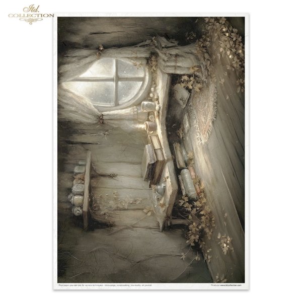 Mouse World - Interior -  Ilustracje,  świat myszek, przytulne wnętrza, bajkowe sceny, kominki, nory mysie, domki, wnętrza