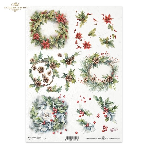 zimowe wianki, wianek, wieniec, wieńce, Winter Wreath, szyszka, szyszki, żołędzie, dąb, ostrokrzew, gwiazda betlejemska, rośliny 3D, 3D efekt, winter garland, wreath, wreaths, Winter Wreath, pinecone, pinecones, acorns, oak, holly, 3D plants