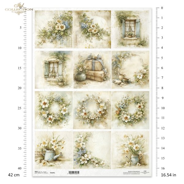 kwiaty, wiosna, narcyzy, margerytki, styl rustykalny, vintage, akwarela, wianki, okna, bukiety, pastelowe kolory, natura, sielski klimat*flowers, spring, daffodils, daisies, rustic style, watercolor, wreaths, windows, bouquets, pastel colors, nature, idyl