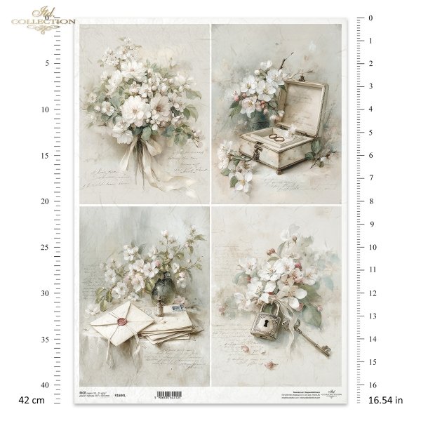 kwiaty jabłoni, vintage, akwarele, kłódka, biżuteria, listy, bukiet, pastelowe barwy, romantyczny styl.