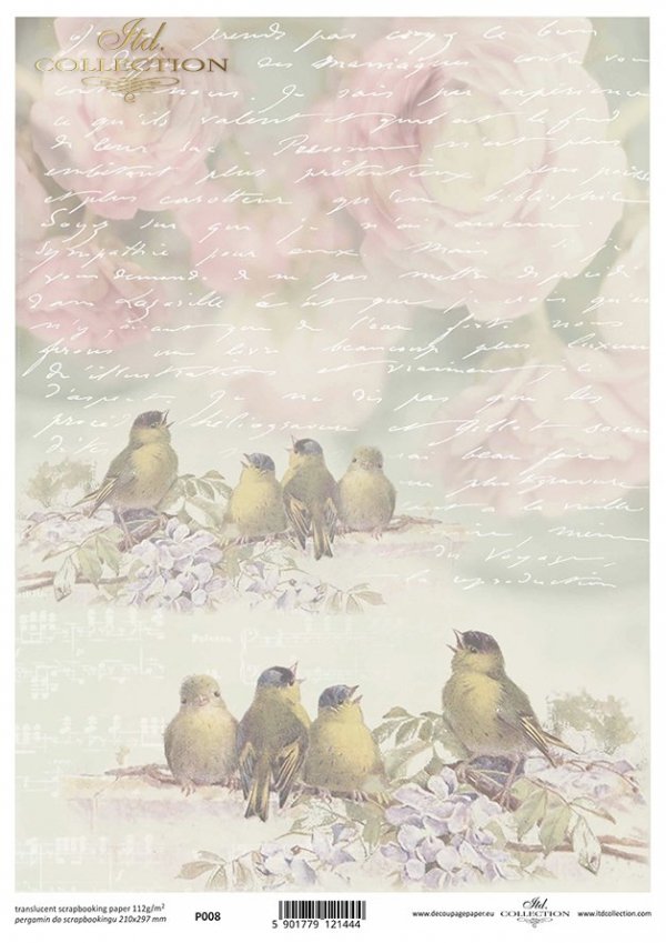 Translucent scrapbooking paper P0008