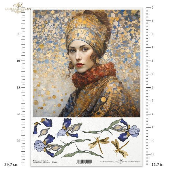 kobiety, złoto, dekoracyjne wzory, mozaiki, motywy secesyjne*women, gold, decorative patterns,, mosaics, Art Nouveau motifs