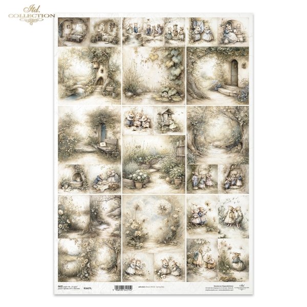 Sielanka, akwarela, natura, las, łąka, kwiaty polne*Idyllic, watercolor, nature, forest, meadow, wildflowers