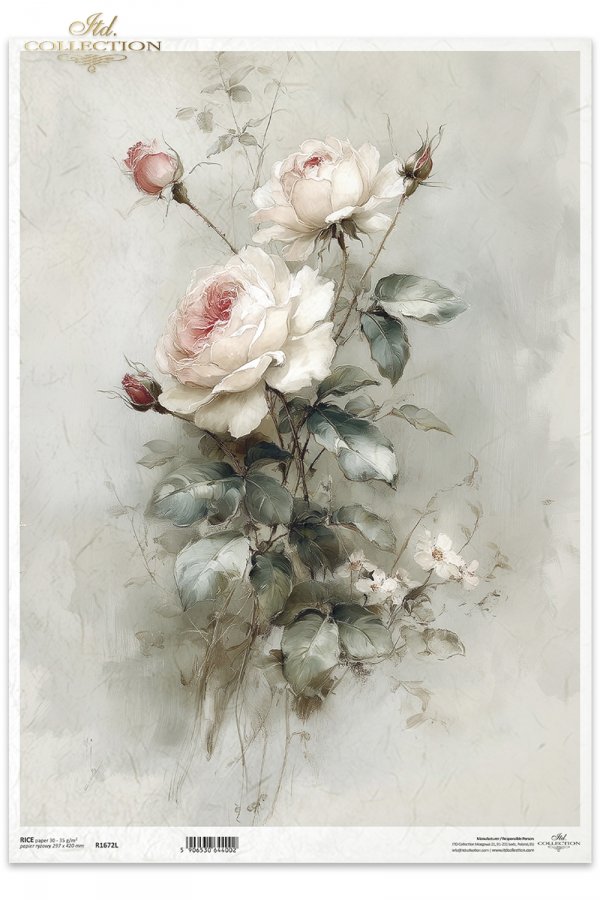 vintage, flora, bukiety, kwiaty, botanika, róża