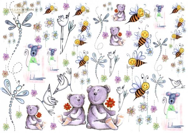 Decoupage paper ITD D0102M