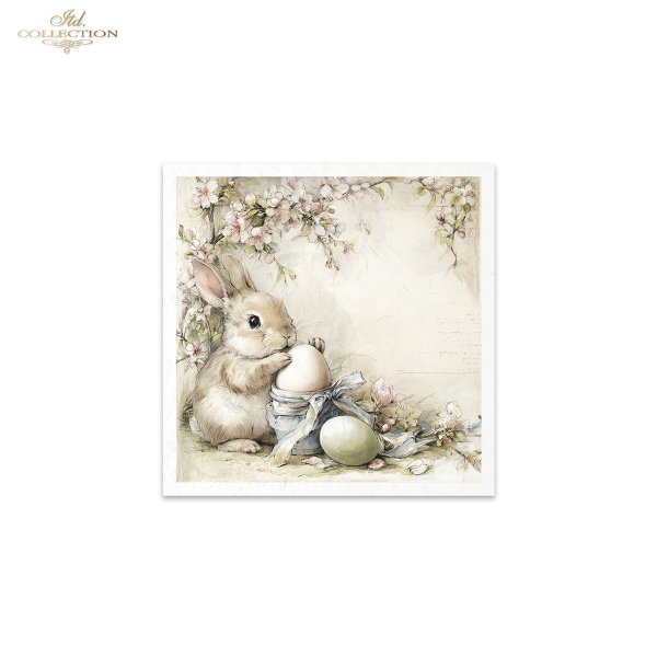 Wielkanoc, zając, styl vintage, akwarela, ilustracja, pastelowe kolory, koszyczek, pisanki, kwiaty, ogrodnictwo*Easter, bunny, vintage style, watercolor, illustration, pastel colors, basket, Easter eggs, flowers, gardening