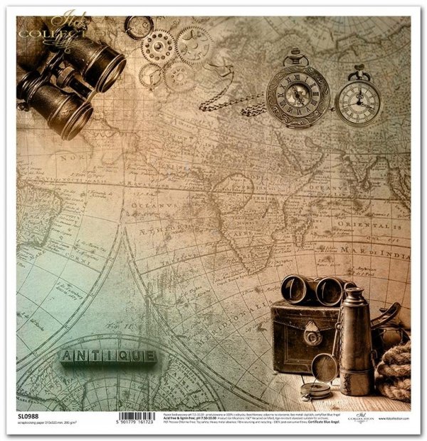 Seria - Morska ekspedycja - kompas, lornetki, zegarki, mapa, vintage, tapeta, tło