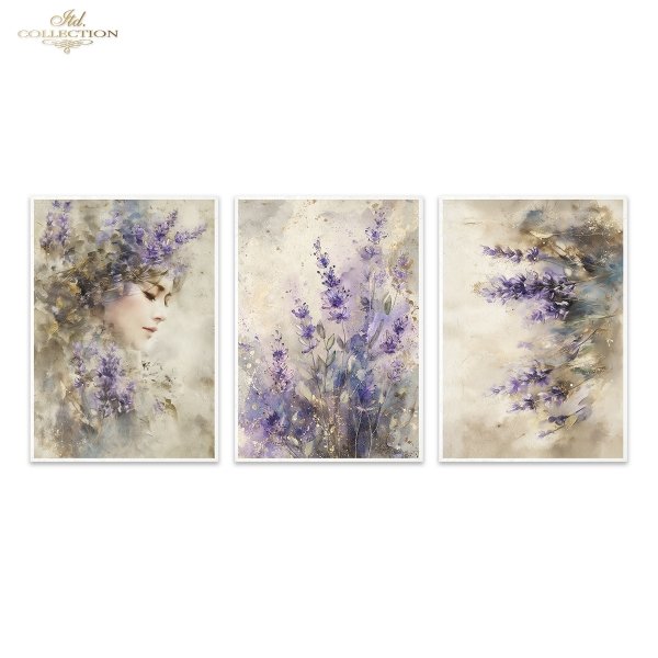 Papier decoupage morwowy FPA3019, dekoracyjne wzory, motywy kwiatowe, bukiet kwiatów, Ogród Muz, Garden of Muses * Mulberry decoupage paper FPA301920, decorative patterns, floral motifs, bouquet of flowers, Garden of Muses *Seria Garden of Muses