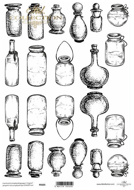 buteleczki, szklane pojemniki*bottles, glass containers*Flaschen, Glasbehälter*botellas, envases de vidrio