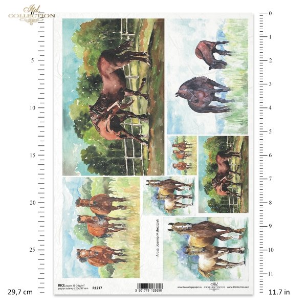 Joanna Maloszczyk, contemporary artist, Pferde, Pferdeherde, Dorf, Weide, Wiese, zeitgenössische Malerei, zeitgenössische Künstlerin, Künstler, Aquarelle, caballos, manada de caballos, pueblo, prado, pradera