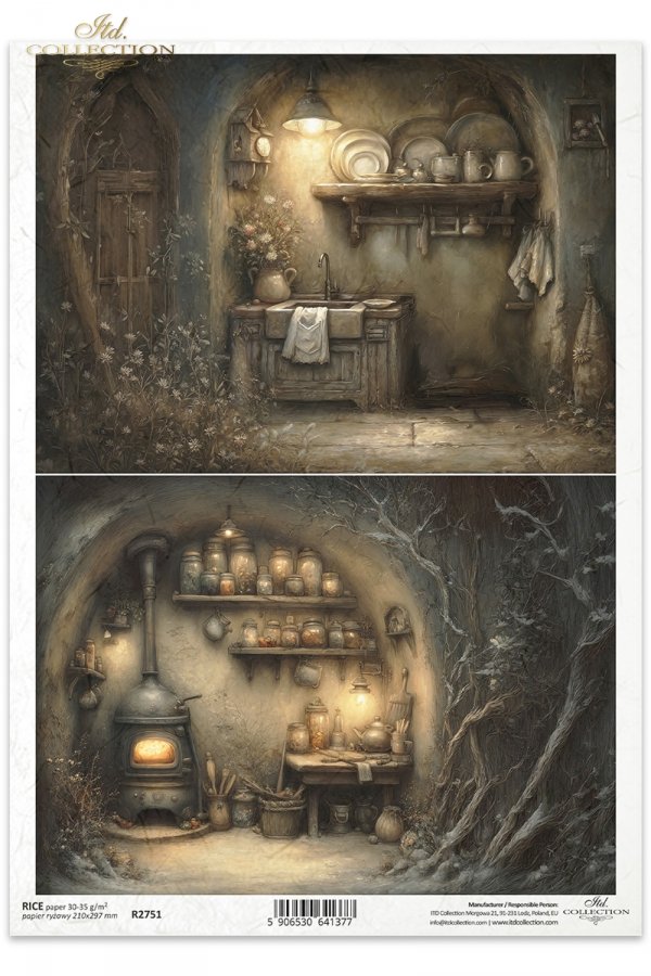 Mouse World - Interior -  Ilustracje,  świat myszek, przytulne wnętrza, bajkowe sceny, kominki, nory mysie, domki, wnętrza