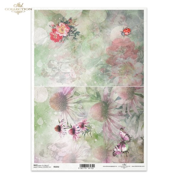 akwarelowe tła, kwiaty, lato, echinacea, dzika róża, róże, biedronka, motyl, miłość, zakochane pary, Summer Love Story, watercolour backgrounds, flowers, summer, echinacea, wild rose, roses, ladybird, butterfly, love, couples in love