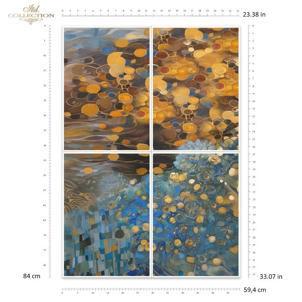 Papier morwowy decoupage FPA1001 seria Inspiracje Klimtem * Mulberry decoupage paper FPA1001 Inspired by Klimt series * Papel decoupage morera FPA1001 Inspired by Klimt