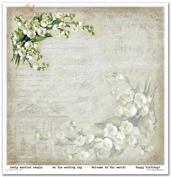 Seria Flower Post - White*Serie Flower Post - White*Serie Blumenpost - Weiß*Serie Poste de flores - Blanco