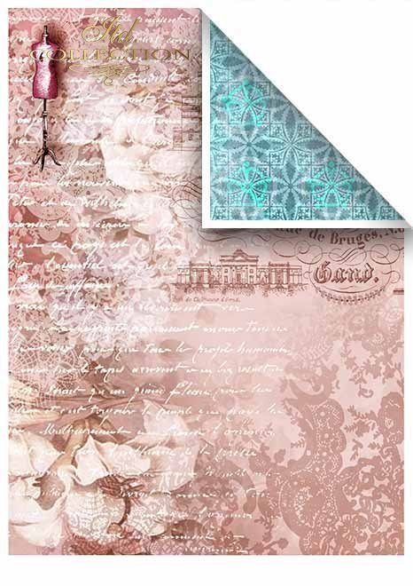 Papiery do scrapbookingu w zestawach - francuskie dziewczyny * Papers for scrapbooking in sets - French girls