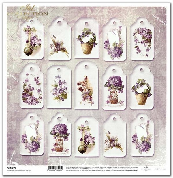 Seria Flower Post - Violet, kwiatowa poczta - fiołek, fiołki, kwiaty, bukiet kwiatów, tagi*violets, flowers, flower bouquet, tags*Veilchen, Blumen, Blumenstrauß, tags*violetas, flores, ramo de flores