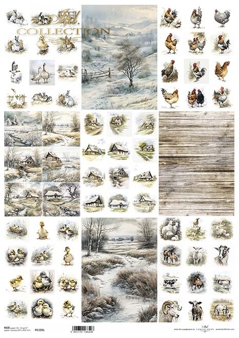 Papel de arroz decoupage A3 R1193L